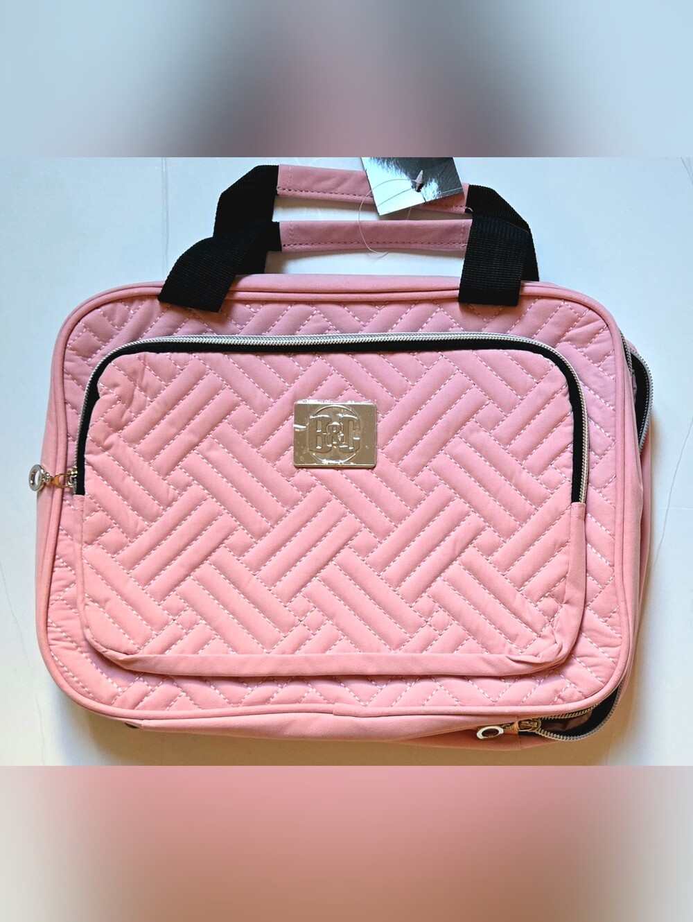 Bong & Corsen Quilted Pink Cosmetic Tote